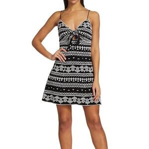 Alice + Olivia Roe Black Embroidery Dress sz 10